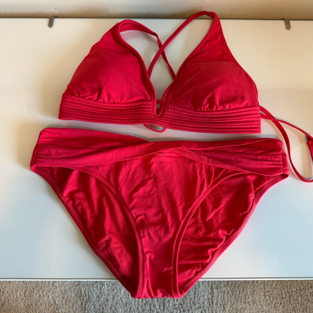 Seafolly Vibrant Red Bikini Set - size 10/12